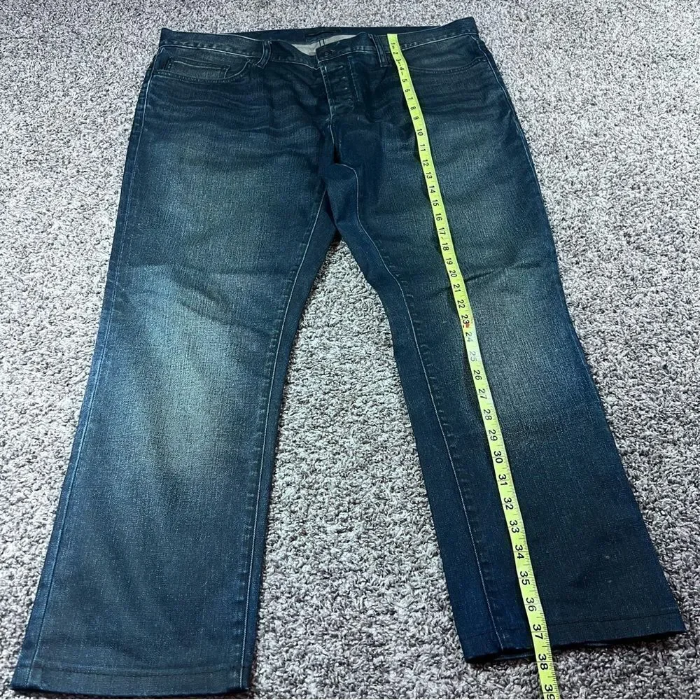 John Varvatos Wight Skinny Button Fly Denim Dark Wash Mens Size 38x28